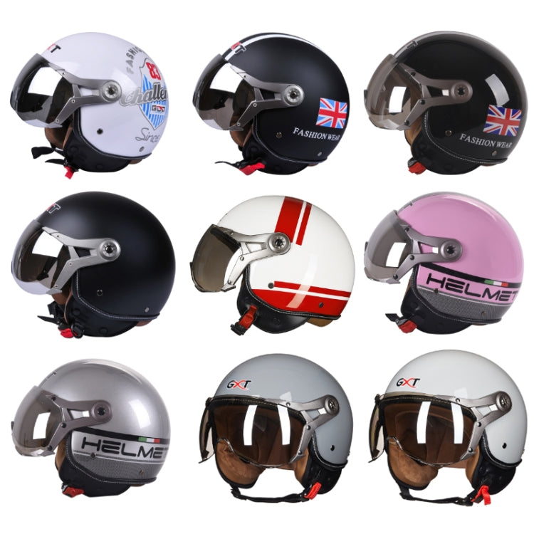 GXT Electric Vehicle Half Cover Helmet Four Seasons Retro Helmet, Size: XL(Cement Gray) - Helmets by GXT | Online Shopping UK | buy2fix