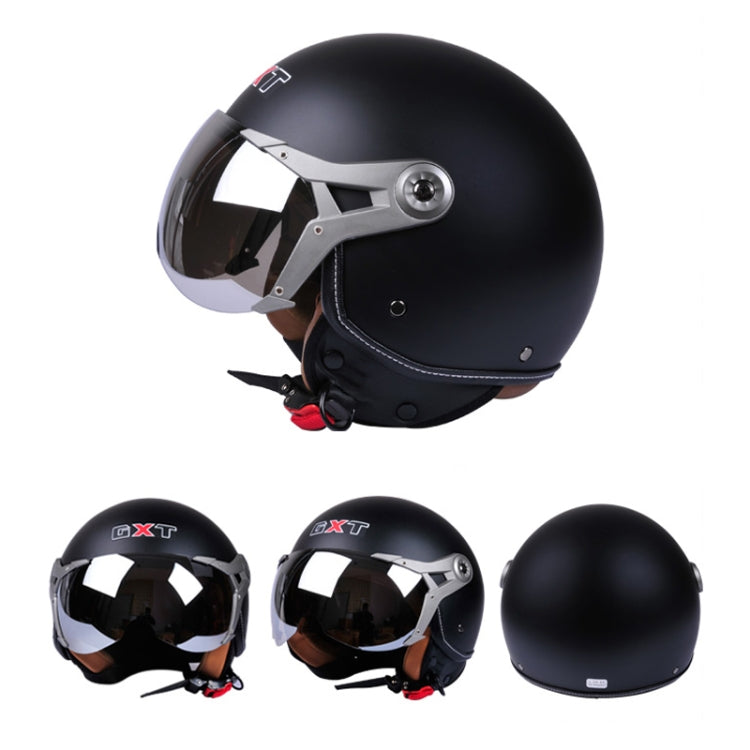 GXT Electric Vehicle Half Cover Helmet Four Seasons Retro Helmet, Size: M(Cold Gray) - Helmets by GXT | Online Shopping UK | buy2fix