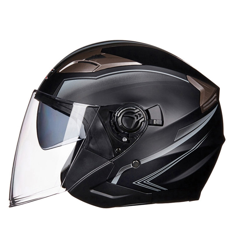 GXT 708 Electric Vehicle Dual Lens Helmet Four Seasons Safety Helmet, Size: M(Matt Black Gray) - Helmets by GXT | Online Shopping UK | buy2fix