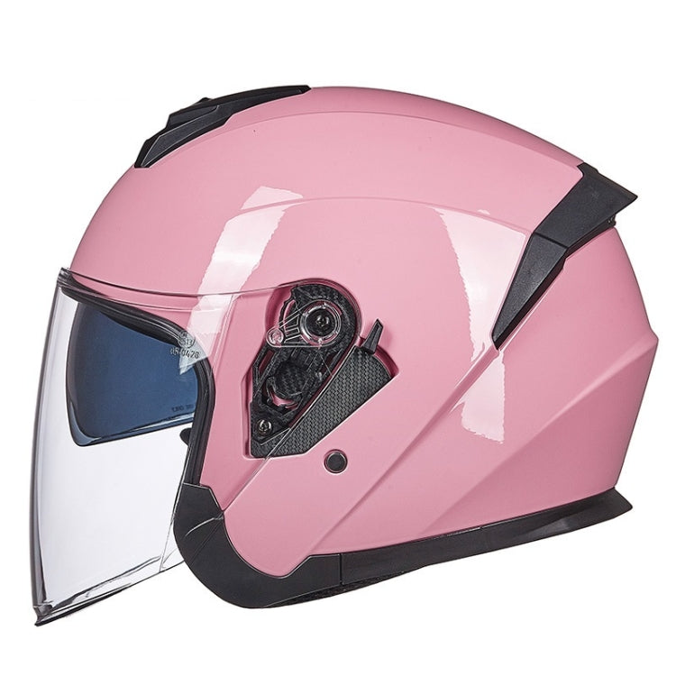 GXT Electric Vehicle Four Seasons Sun Protection & Windshield Double Lens Helmet, Size: L(Light Pink) - Helmets by GXT | Online Shopping UK | buy2fix