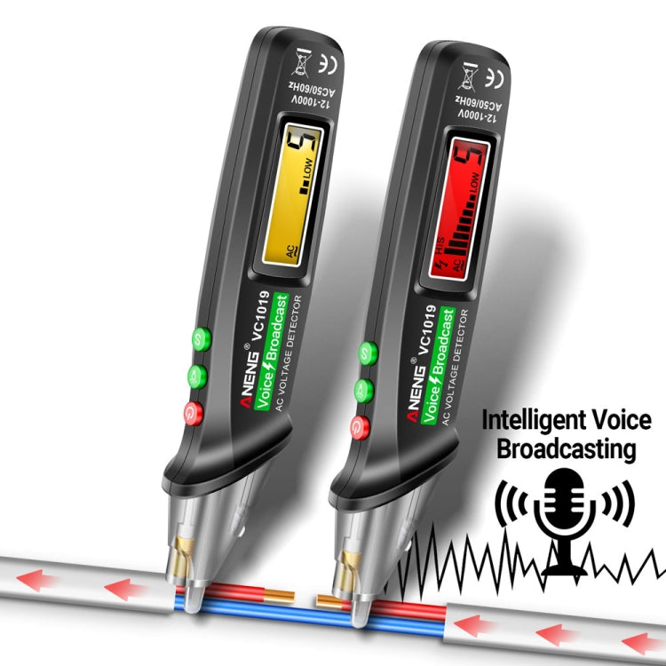 ANENG VC1019 Non-Contact Induction Electric Pen High-Precision Line Detection Breakpoint Voice Test Pen(Black) - Current & Voltage Tester by ANENG | Online Shopping UK | buy2fix