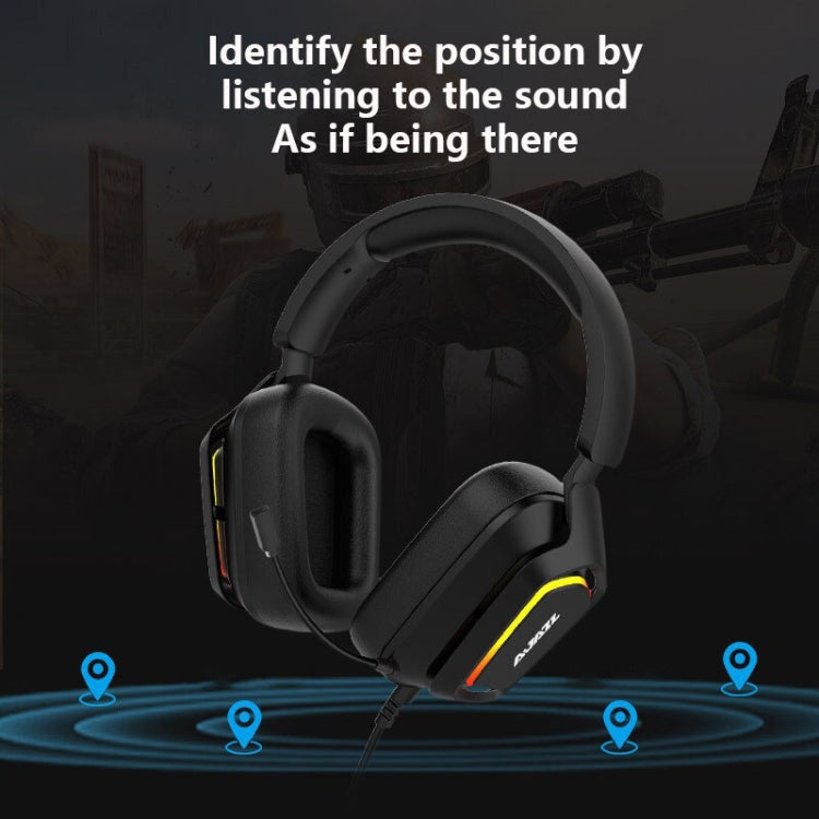 Ajazz AX368 Computer Game Audio Recognition RGB Headset 3.5mm Version (Black) - Multimedia Headset by Ajazz | Online Shopping UK | buy2fix