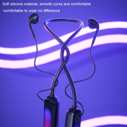 With Atmosphere Lamp Hanging Neck Bluetooth Earphone, Style: 1 In 1 - Neck-mounted Earphone by buy2fix | Online Shopping UK | buy2fix