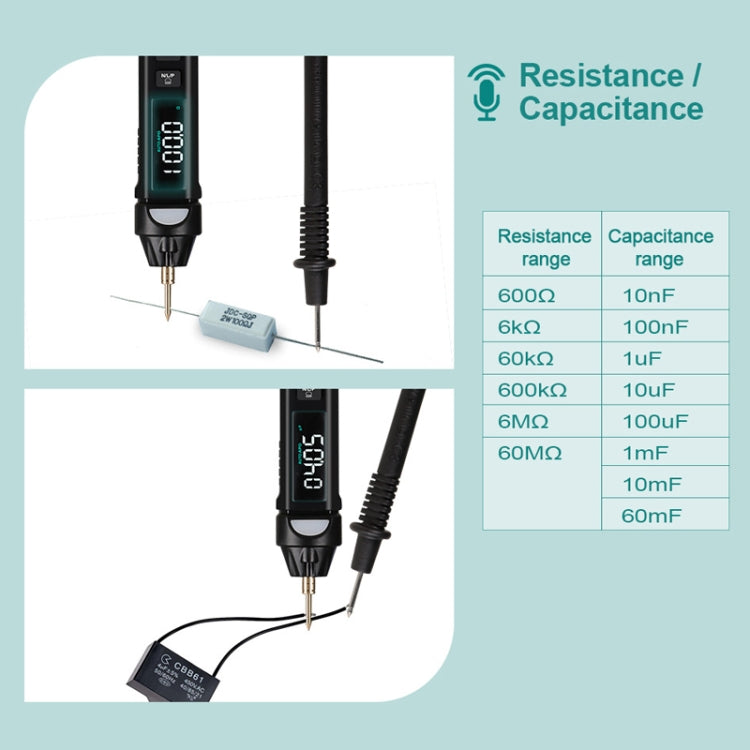 WinAPEX  ET8906  Digital Multimeter Voltage Test Pen Capacitance Meter Diode NVC Tester - Digital Multimeter by WinAPEX | Online Shopping UK | buy2fix