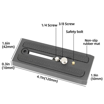 BEXIN  501-L120A Quick Release Plate for Manfrotto 501 502 504HDV Benro S4 S6 S7 S8 - Quick Release Plate by BEXIN | Online Shopping UK | buy2fix