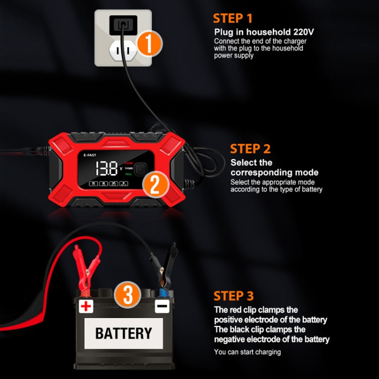 E-FAST 12V Motorcycle Car Battery Emergency Start Charger(US Plug) - Power Bank by E-FAST | Online Shopping UK | buy2fix