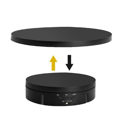 2 In 1 Plug In Turntable Rotary Jewelry Live Shooting Display Stand, Color: Black Button -  by buy2fix | Online Shopping UK | buy2fix