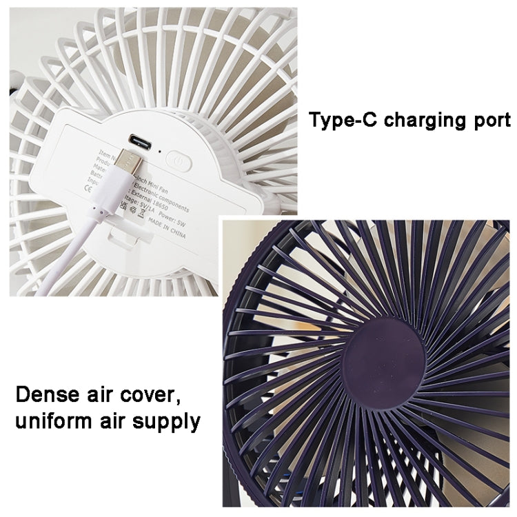 3-in-1 Electric Fan Wall Mounted Desktop Quiet Brushless Turbine Mini Fan, Style: USB Plug(White) - Electric Fans by buy2fix | Online Shopping UK | buy2fix