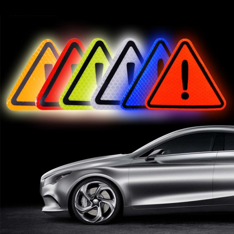 10pcs Car Tail Triangle Reflective Stickers Safety Warning Danger Signs Car Stickers(Blue) - Warning Sticker by buy2fix | Online Shopping UK | buy2fix