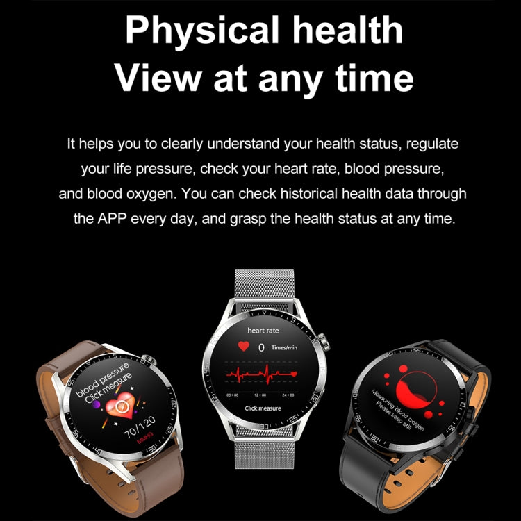 Sports Health Monitoring Waterproof Smart Call Watch With NFC Function, Color: Black-Black Steel - Smart Watches by buy2fix | Online Shopping UK | buy2fix