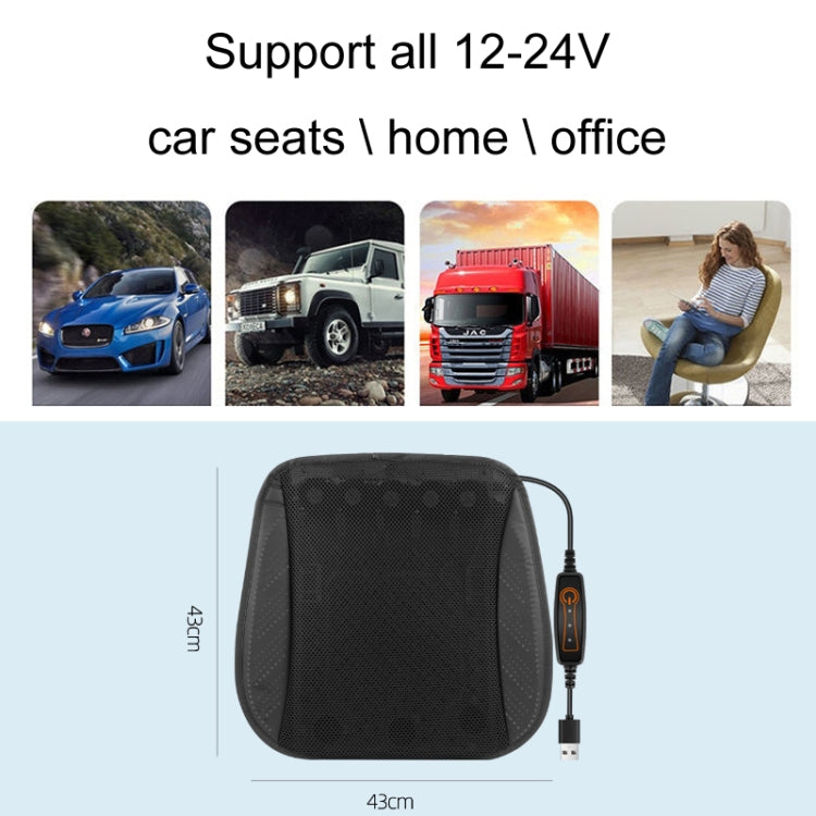 Multifunctional USB Fan Ventilation Heat Dissipation Car Seat Cushion(Blue) - Seat Accessories by buy2fix | Online Shopping UK | buy2fix