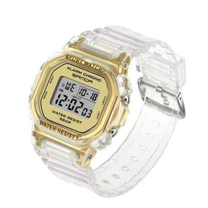 SANDA 2009 Multifunctional Sports Waterproof Calendar Watch(Gold) - Sport Watches by SANDA | Online Shopping UK | buy2fix