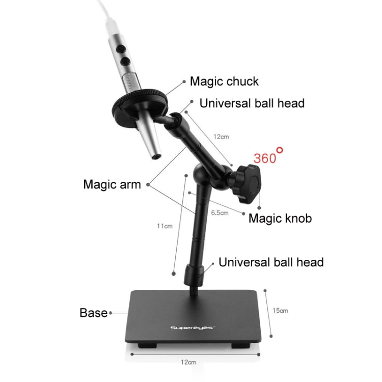 5 Million Digital Electron Microscope Magnifying Dermatoscope, Specification: B008+Z04 Universal Bracket+10 inch Screen - Digital Microscope by buy2fix | Online Shopping UK | buy2fix