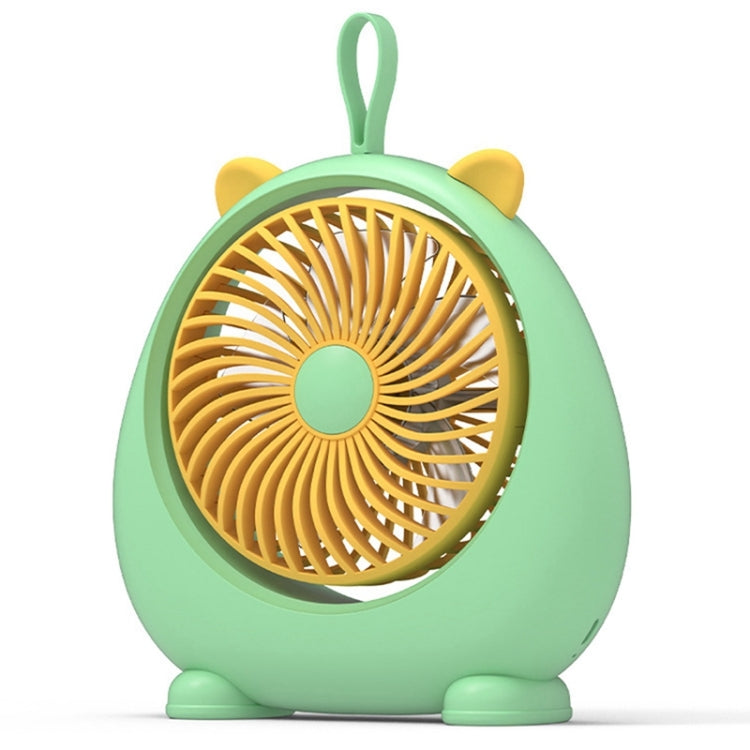 Dormitory Portable Animal Ear Desktop Electric Fan, Style: Charging Version Green - Electric Fans by buy2fix | Online Shopping UK | buy2fix