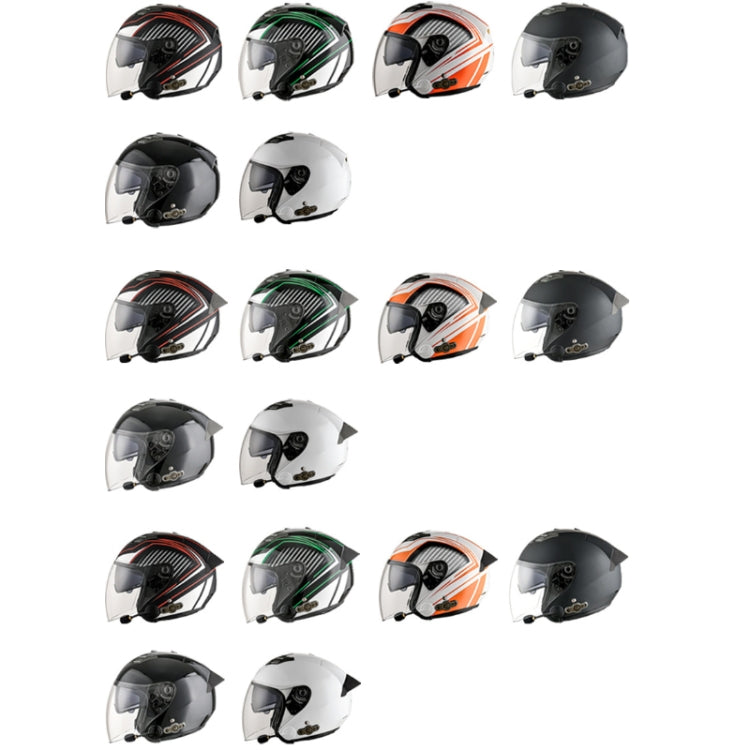 KUQIBAO Motorcycle Smart Bluetooth Sun Protection Double Lens Safety Helmet, Size: M(Bright Black Phantom Fiber+Gray Tail) - Helmets by KUQIBAO | Online Shopping UK | buy2fix