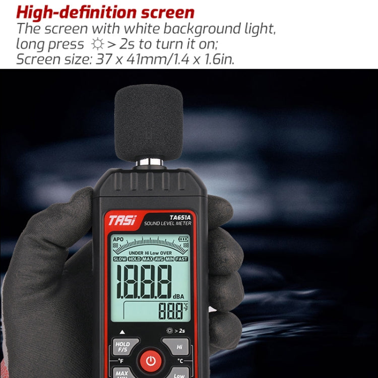 TASI TA651B Household Noise Tester Decibel Device - Light & Sound Meter by TASI | Online Shopping UK | buy2fix