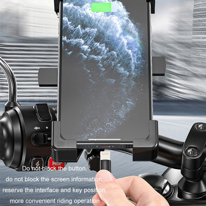 Shockproof Motorcycle Mobile Phone Holder Outdoor Bike Navigation Holder, Model: Rearview Mirror - Holder by buy2fix | Online Shopping UK | buy2fix