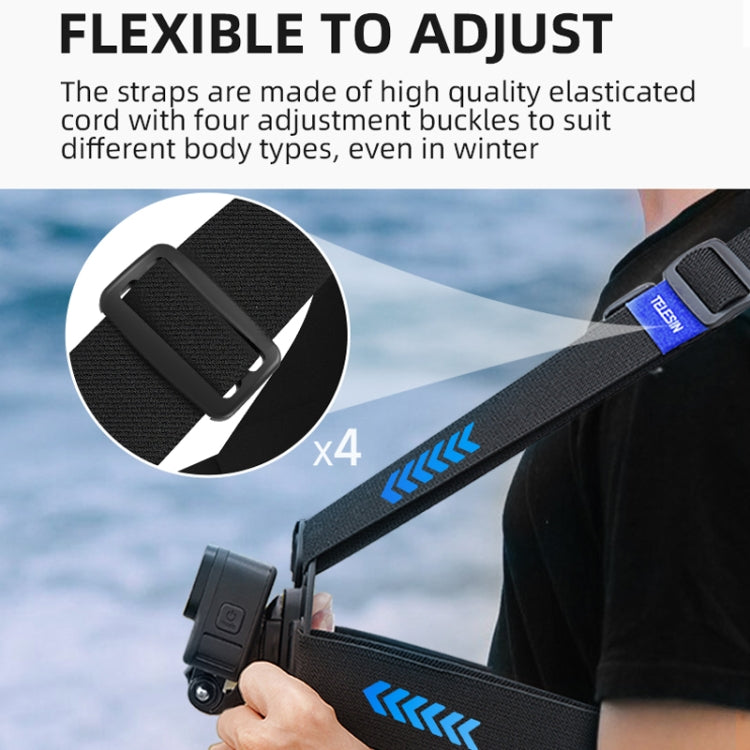 TELESIN  Chest Strap Mount Waistcoat Belt  Mount For Action Camera - Chest Belt by TELESIN | Online Shopping UK | buy2fix