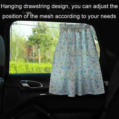 Car Heat Insulation Blackout Cartoon Cotton Sunshade(Striped Blue Rabbit) - Window Foils & Solar Protection by buy2fix | Online Shopping UK | buy2fix