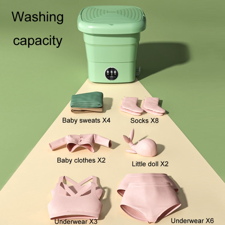 4.5L Mini Portable Folding Household Washing Machine Underwear Washer, Color: Fruit Green(EU Plug) - Washing Machines & Accessories by buy2fix | Online Shopping UK | buy2fix