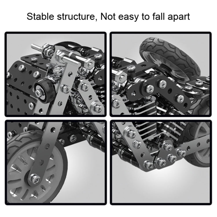 Metal Assembly Model Building Blocks Manual Assembly Retro Side Motorcycle Toy - Building Blocks by buy2fix | Online Shopping UK | buy2fix