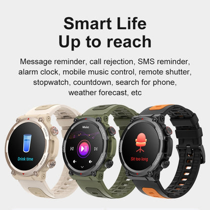 S56T Heart Rate/Blood Oxygen/Sleep Monitoring Bluetooth Call Outdoor Waterproof Smart Watch(Black) - Smart Watches by buy2fix | Online Shopping UK | buy2fix