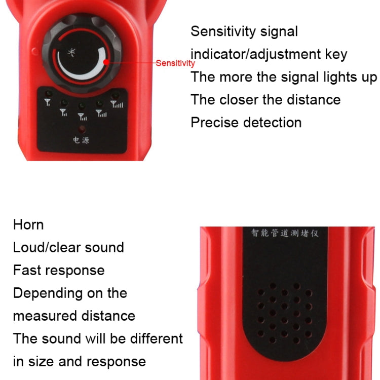 NOYAFA NF-5140 Wall Pipe Blockage Detector Pipe Blockage Detector For Iron/PVC/Cement/Steel Pipes - Other Tester Tool by NOYAFA | Online Shopping UK | buy2fix