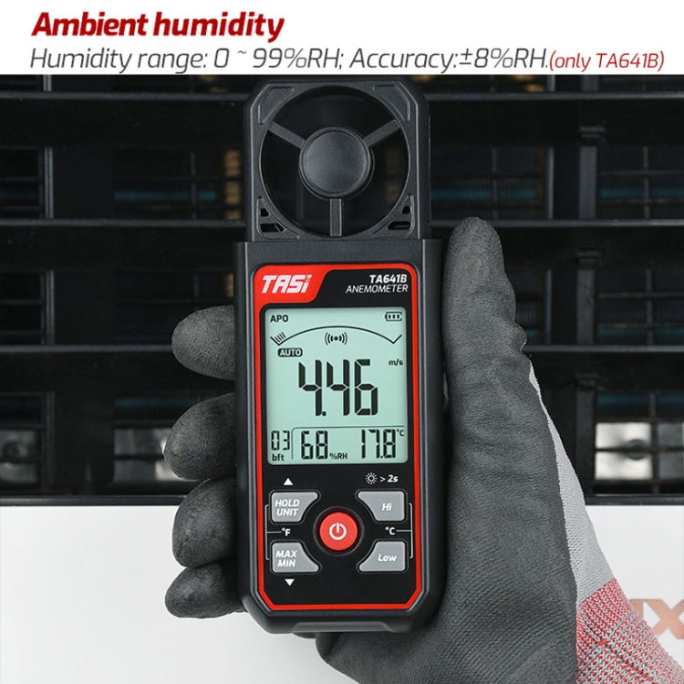 TASI TA641B High Precision Wind Speed Instrument Wind Volume Tester Handheld Wind Speed Meter - Tachometers & Anemometer by TASI | Online Shopping UK | buy2fix