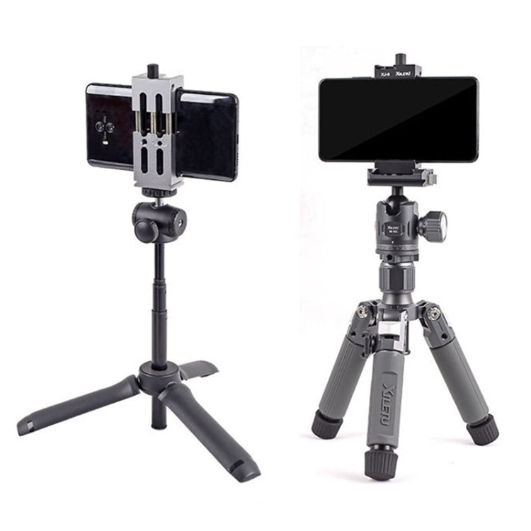 XILETU XJ-8 Aluminum Alloy Camera Head Tripod Mobile Phone Clip(Titanium) - Other Accessories by XILETU | Online Shopping UK | buy2fix