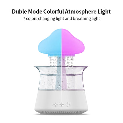 CH06 300ml Rain Humidifier Mushroom Cloud Colorful Night Lamp Aromatherapy Machine, Style: With Remote Controller(Light Wood Grain) - Air Purifiers & Accessories by buy2fix | Online Shopping UK | buy2fix