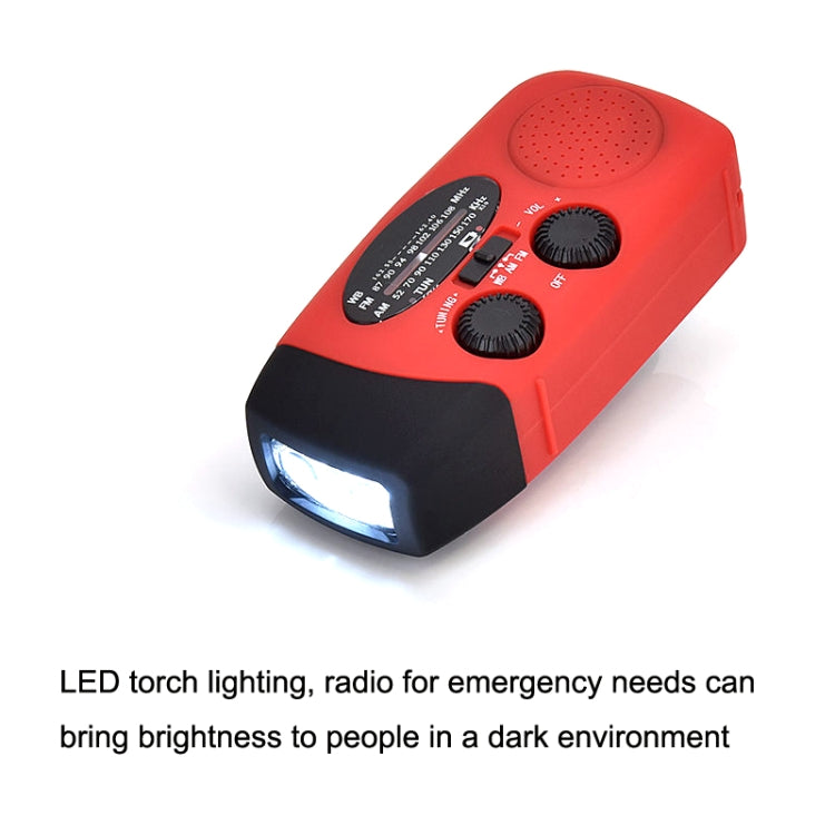 HanRongda HRD-902 Disaster Prevention and Emergency Solar Charging Lighting Mobile Portable Radio(Red) - Radio Player by HanRongda | Online Shopping UK | buy2fix