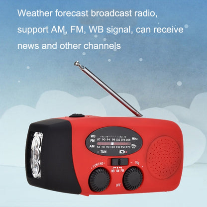 HanRongda HRD-902 Disaster Prevention and Emergency Solar Charging Lighting Mobile Portable Radio(Red) - Radio Player by HanRongda | Online Shopping UK | buy2fix