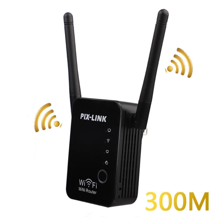 PIX-LINK 2.4G 300Mbps WiFi Signal Amplifier Wireless Router Dual Antenna Repeater(AU Plug) - Wireless Routers by PIX-LINK | Online Shopping UK | buy2fix