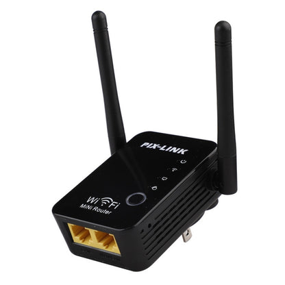 PIX-LINK 2.4G 300Mbps WiFi Signal Amplifier Wireless Router Dual Antenna Repeater(EU Plug) - Broadband Amplifiers by PIX-LINK | Online Shopping UK | buy2fix