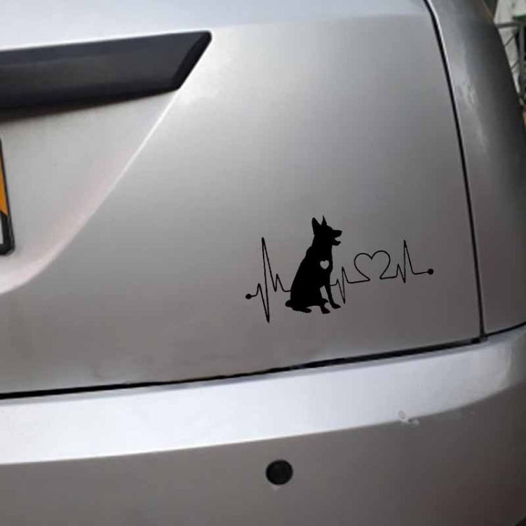 10pcs German Shepherd Cartoon Animal Car Sticker(Black) - Decorative Sticker by buy2fix | Online Shopping UK | buy2fix