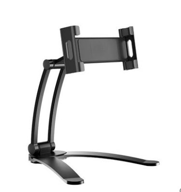 2 In 1 Aluminum Alloy Tablet PC Holder Wall Mount Mobile Phone Holder(Black) - Desktop Holder by buy2fix | Online Shopping UK | buy2fix