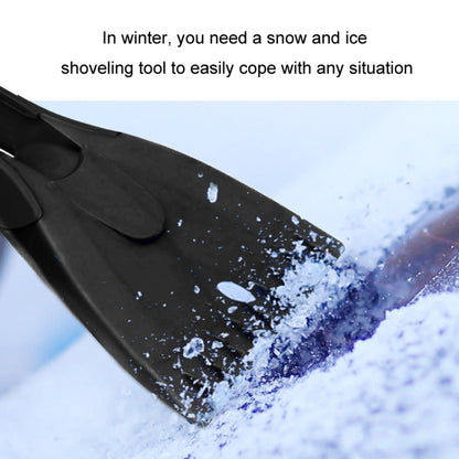 Mini Car Snow Shovel Multifunctional Silicone Anti-Slip Handle De-Icing Tool(Black) - Ice Scraper by buy2fix | Online Shopping UK | buy2fix