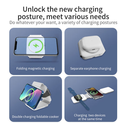 10-in-1 Magnetic Wireless Folding Charger With Data Cable Adapter Storage box(White) - Wireless Charger by buy2fix | Online Shopping UK | buy2fix