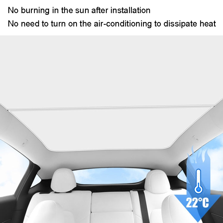 3pcs /Set For Tesla Model Y Ice Crystal Sunshade Car Roof Front And Rear Sunroof Shade(Black) - Window Foils & Solar Protection by buy2fix | Online Shopping UK | buy2fix