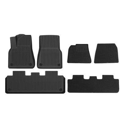 6pcs /Set For Tesla Model 3 Double Layer TPE Injection Car Foot Mats Interior Accessories - Seat Accessories by buy2fix | Online Shopping UK | buy2fix