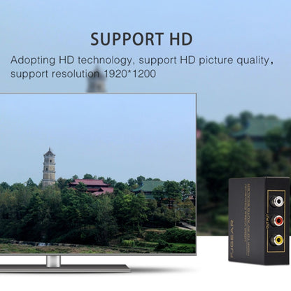 FJGEAR FJ-HA1308 HDMI To AV Converter Support NTSC PAL With Auto Screen Scaling - Converter by FJGEAR | Online Shopping UK | buy2fix