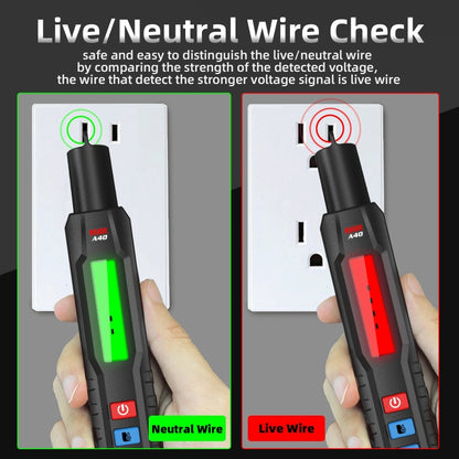 BSIDE A40 Infrared Thermometer Electric Pen Type Intelligent Multimeter VFC Inverter Voltage Tester(English No Battery) - Digital Multimeter by BSIDE | Online Shopping UK | buy2fix