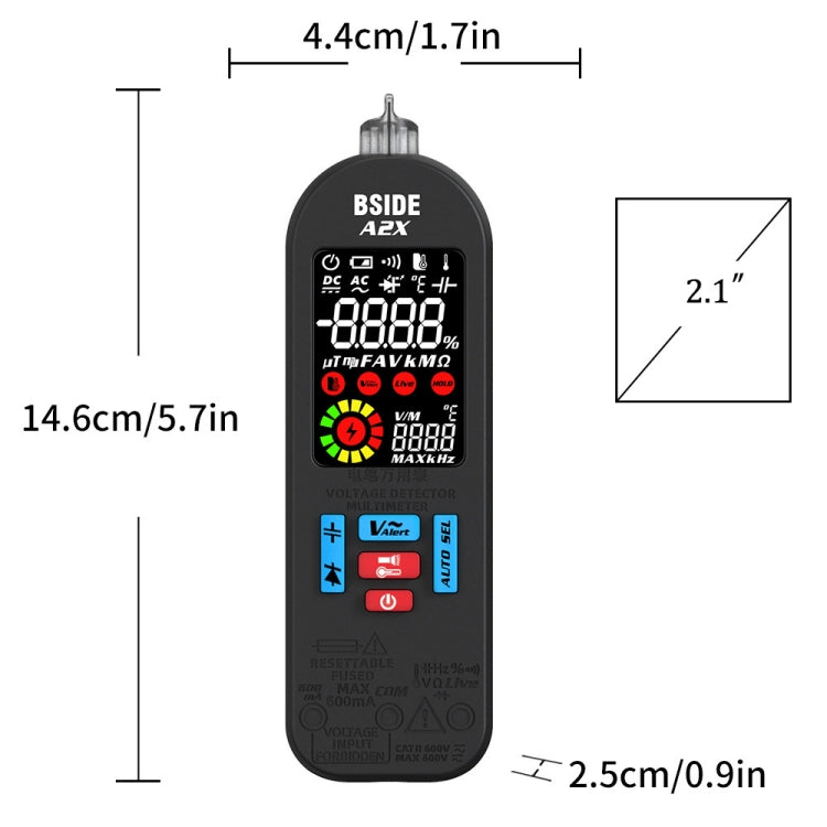 BSIDE A2X Charging Model Mini Digital Pen Auto Ranging Multimeter - Digital Multimeter by BSIDE | Online Shopping UK | buy2fix