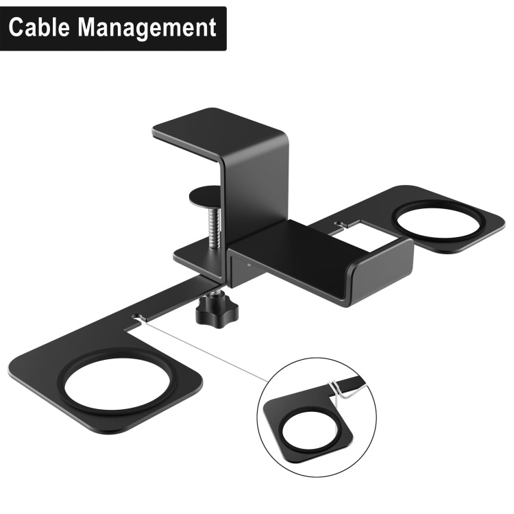 For Meta Quest 2/3/Pro Table-Side Stand Aluminum Alloy VR Storage Bracket(Black) - VR Accessories by buy2fix | Online Shopping UK | buy2fix