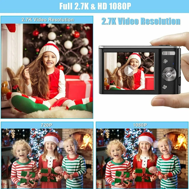 2.4-inch TFT Color Screen HD Digital Camera Portable Travel 8X Zoom Smart Camera(Silver Standard) - Children Cameras by buy2fix | Online Shopping UK | buy2fix