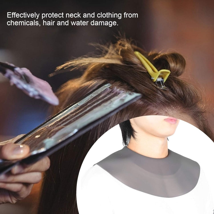 Hair Cutting Adjustable Shawl Capes Silicone Hairdressing Pad Neck Wrap Guard for Salon, Spec: Small Gray - Hair Trimmer by buy2fix | Online Shopping UK | buy2fix