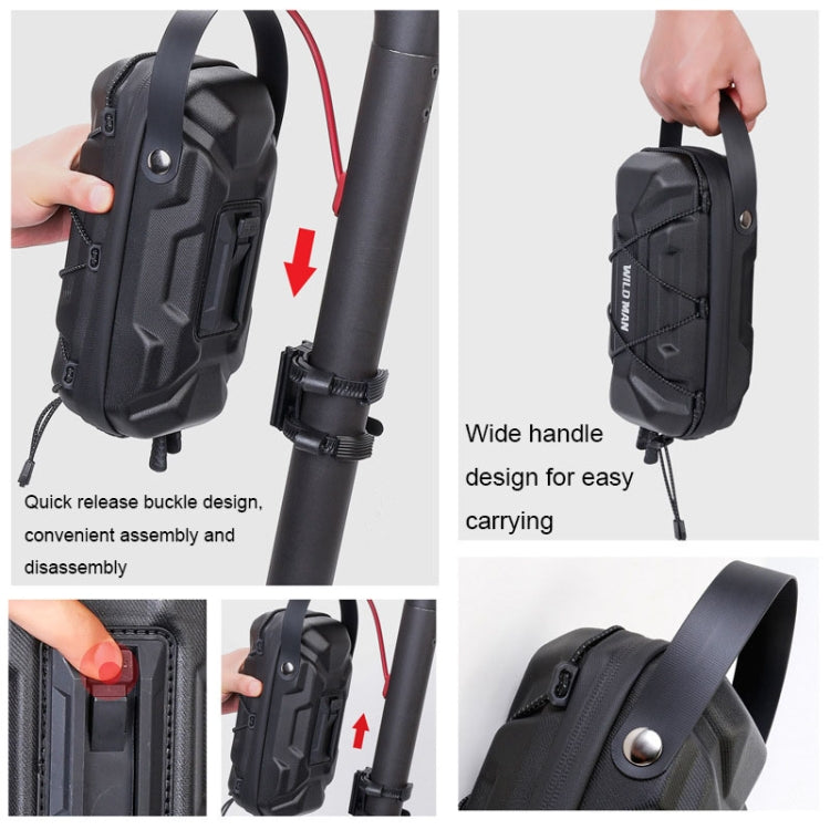 WILD MAN GD6X 2L Electric Scooter EVA Hard Shell Hanging Bag Folding Bike Bag(Black) - Accessories & Parts by WILD MAN | Online Shopping UK | buy2fix