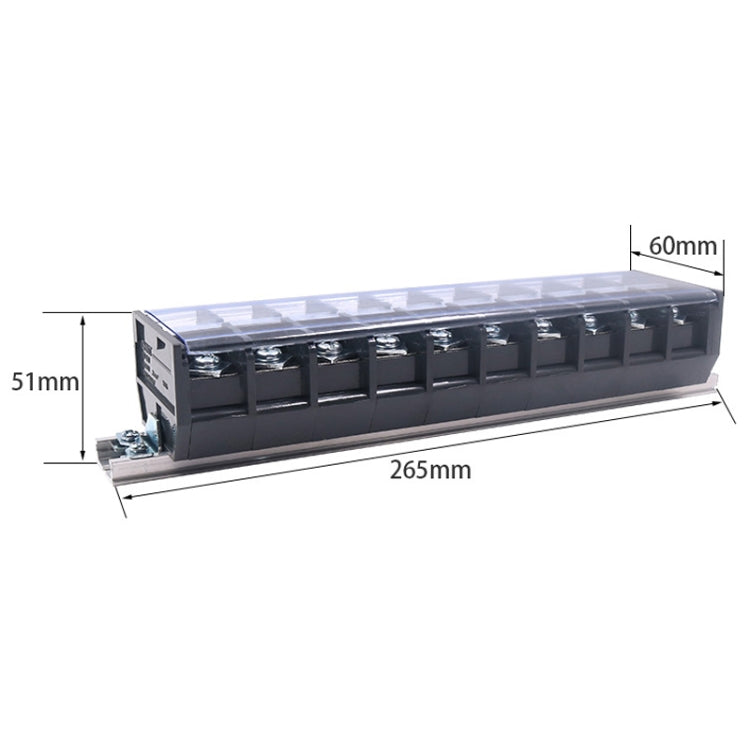 CHINT TD-100-10 Terminal Block Rail Type Wiring Block Paralleling Wires Wire Connector - Booster Cable & Clip by CHNT | Online Shopping UK | buy2fix