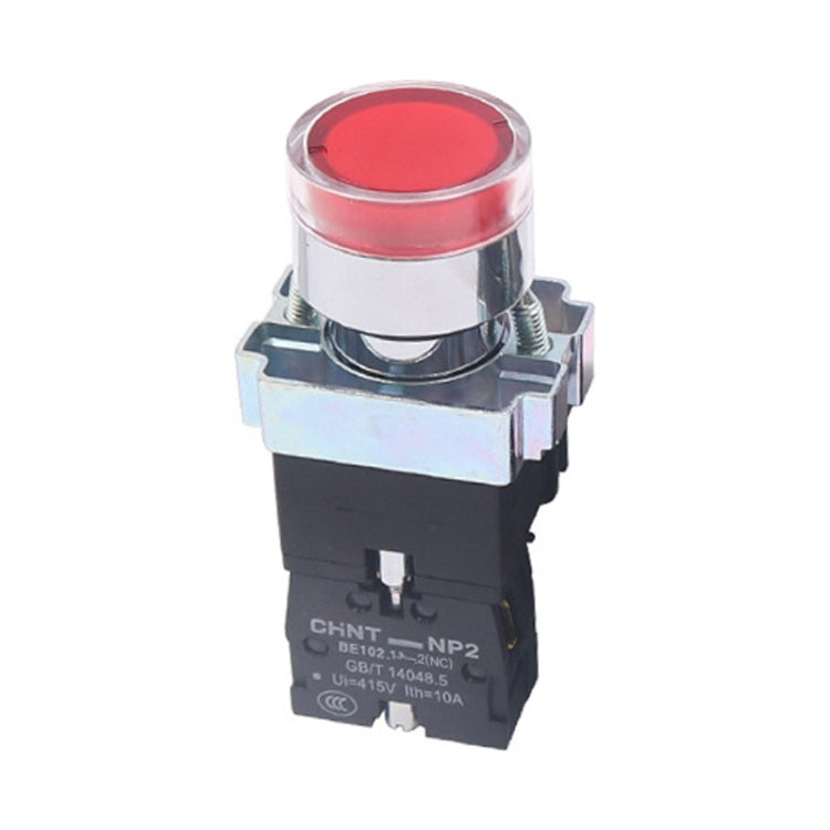 CHINT NP2-BW3461/24V 1 NO Pushbutton Switches With LED Light Silver Alloy Contact Push Button - Car Switches by CHINT | Online Shopping UK | buy2fix