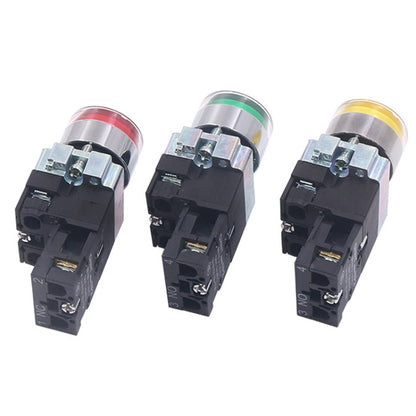 CHINT NP2-BW3461/24V 1 NO Pushbutton Switches With LED Light Silver Alloy Contact Push Button - Car Switches by CHINT | Online Shopping UK | buy2fix